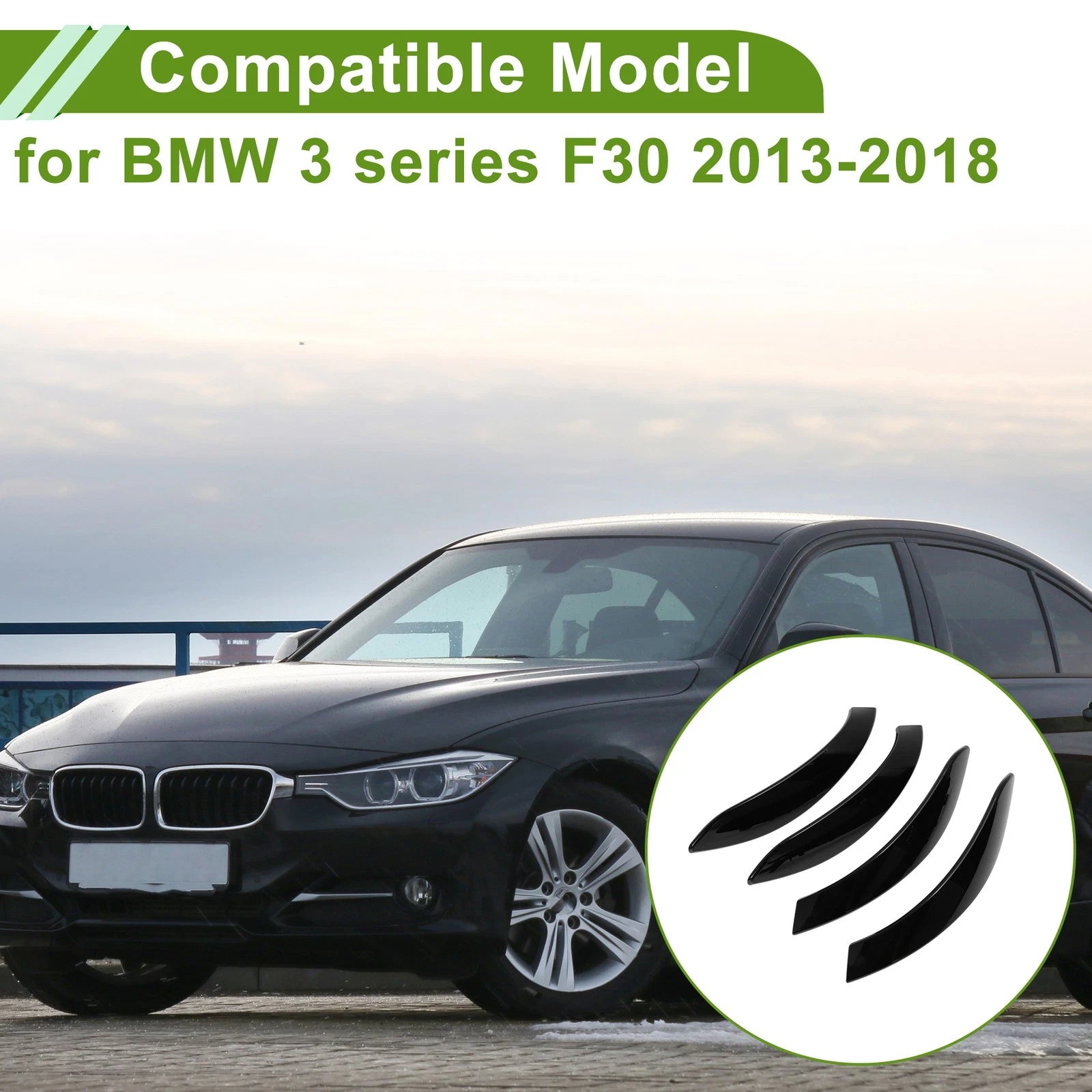 Door Panel Handle Pull Trim Cover Replacement for BMW 3 Series F30 (2013–2018)