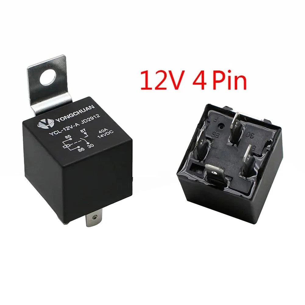40A Waterproof Car Relay with Red Copper Contacts, 5 Pins