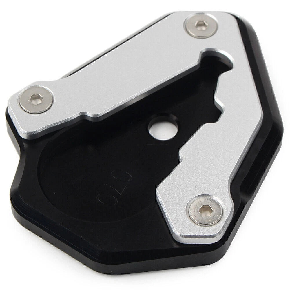 Motor CNC Side Stand Enlarger Plate Kickstand Pad For Ducati 848 1098 1198 Black