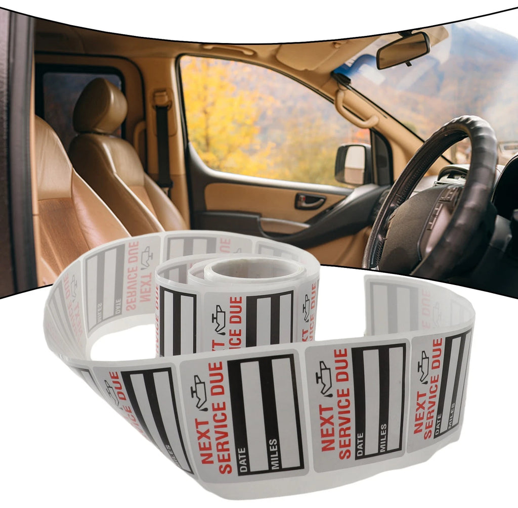 100pcs Oil Change Service Reminder Stickers for Universal Use