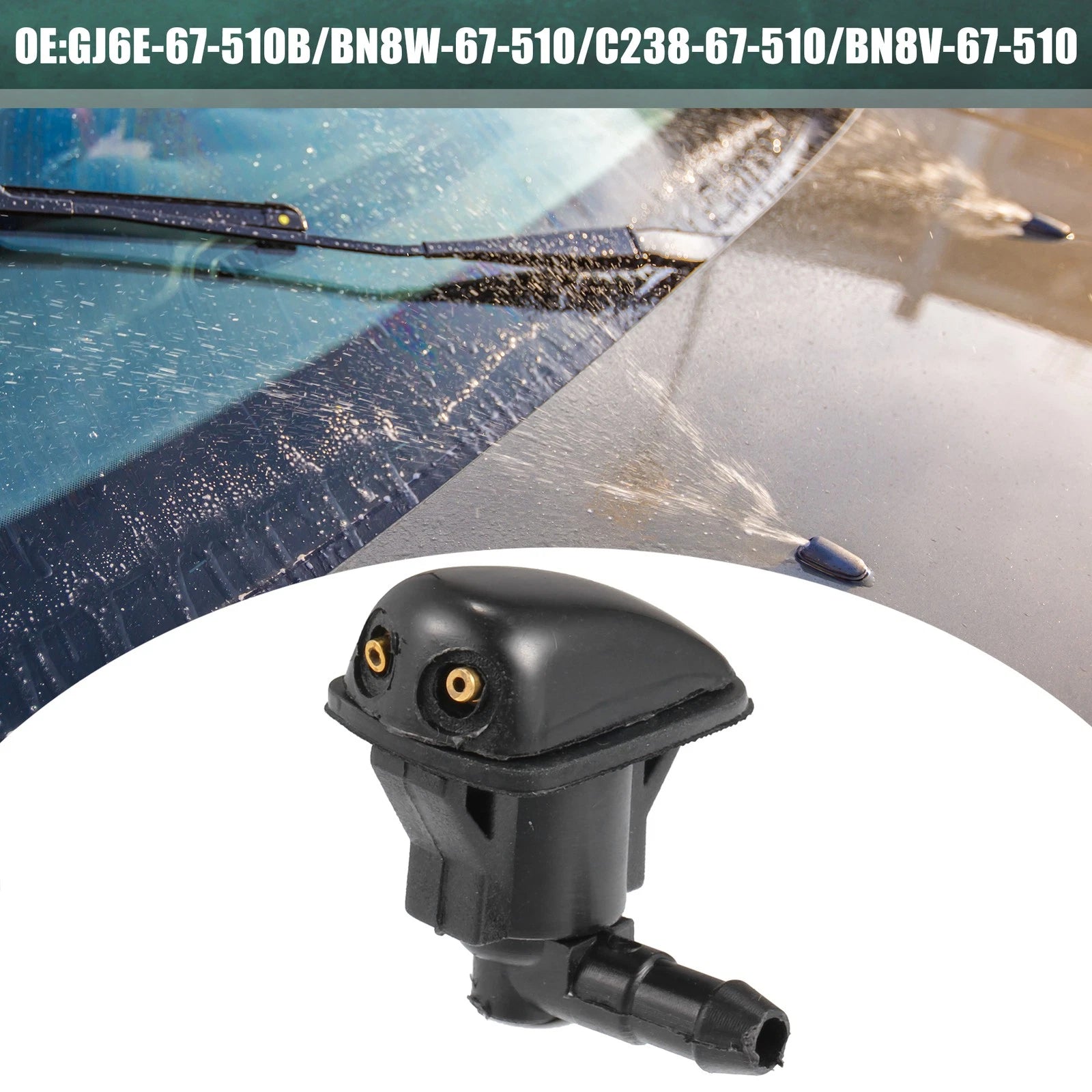 Windshield Washer Nozzle Set Replacement for Toyota Yaris (2012–2020)