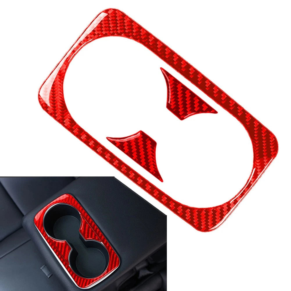 3X Rear Armrest Cup Holder Trim for Kia Stinger (2018–2023)