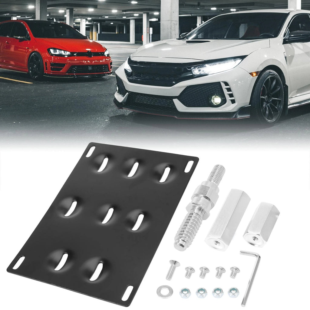 Front Tow Hook License Plate Mount Bracket for BMW 3 Series (2006–2019)