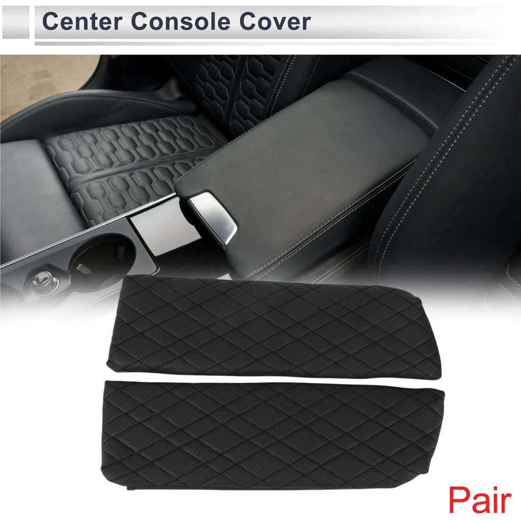 Car Center Console Cover with Storage Bag for BMW X5 (2014–2018) Black Pair