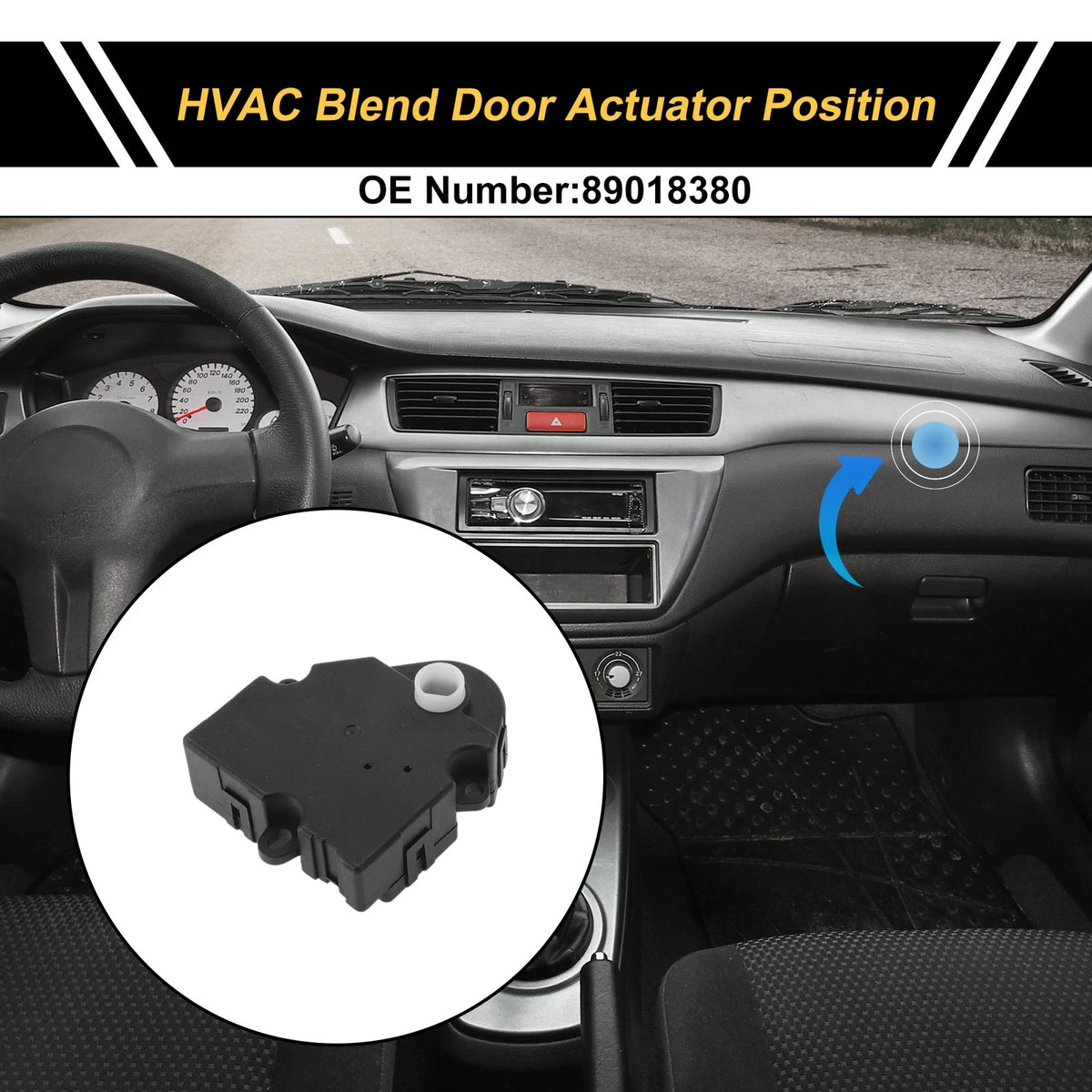 HVAC Heater Blend Door Actuator for Cadillac DeVille (2000–2005) No. 89018380