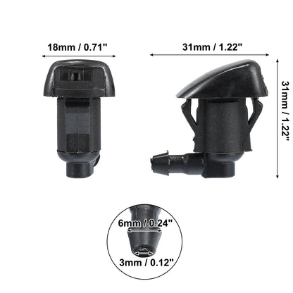 1 Pair Windshield Washer Nozzles for Toyota Solara (2004–2008)