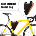 Triangle Frame Bag Front Cycling Storage Bag for Mountain Bike (Orange)