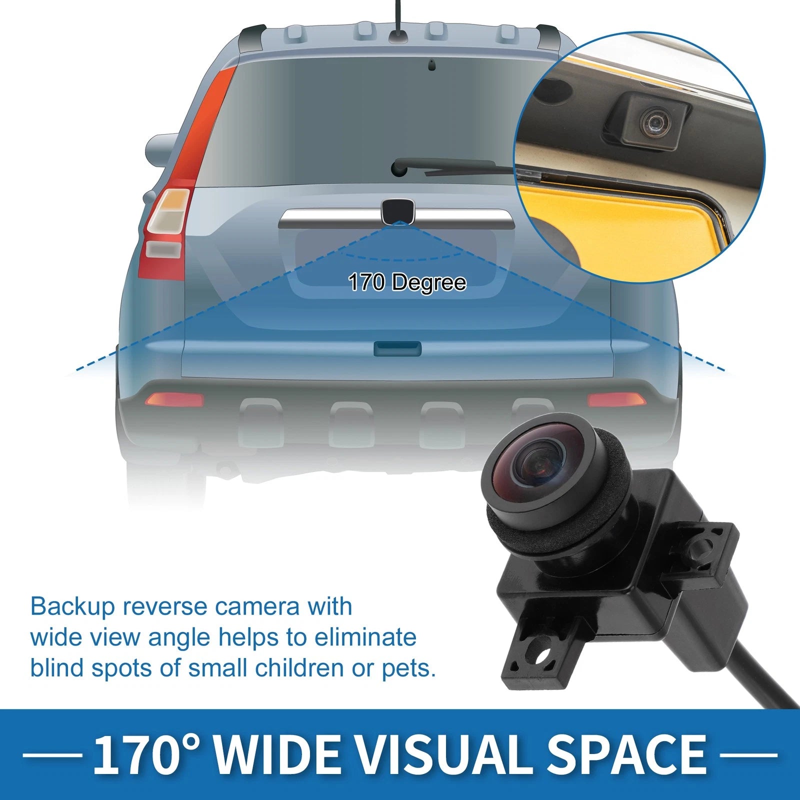 Rear View Park Assist Backup Camera OEM Replacement for Ram 1500 2500 3500 (2015–2024)