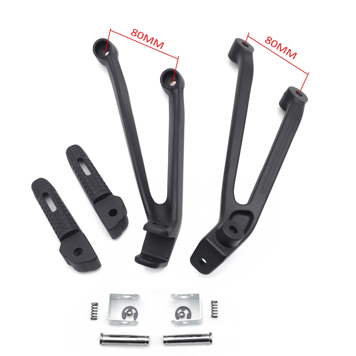 Black Rear Passenger Foot Pegs & Brackets for BMW S1000RR (2010–2018)