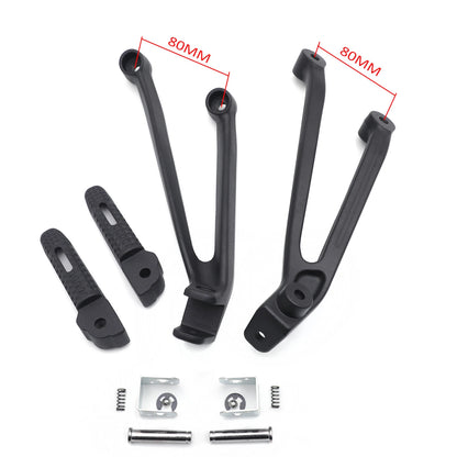 Black Rear Passenger Foot Pegs & Brackets for BMW S1000RR (2010–2018)