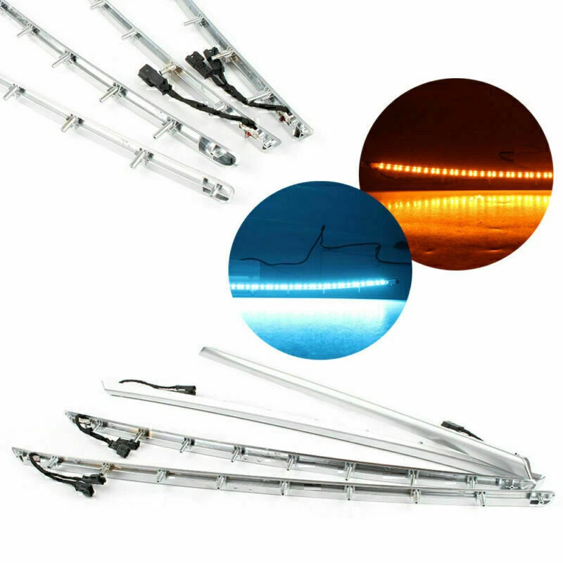 Sliver LED Door Panel Ambient Light Bars for BMW F30 Dual Color Blue & Orange