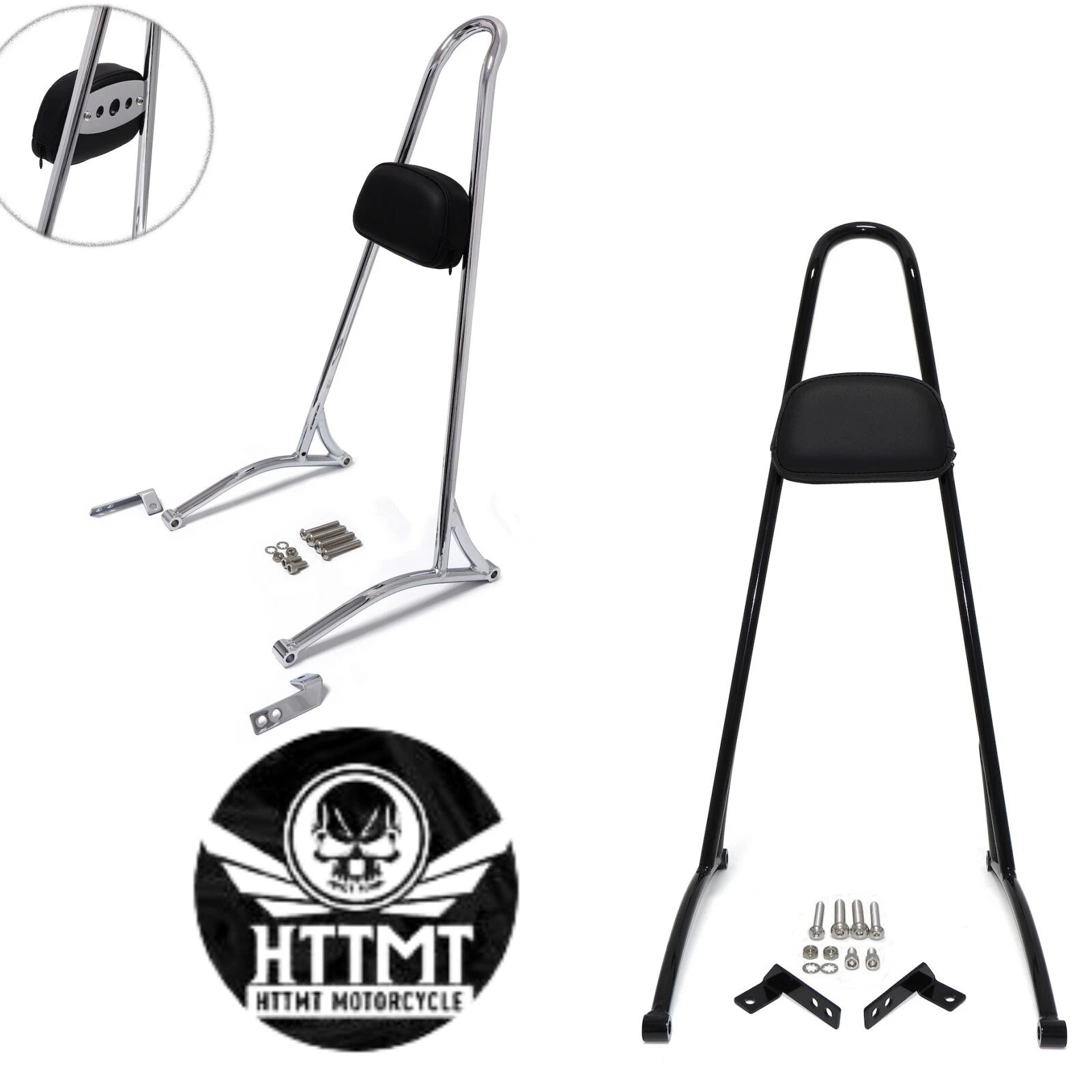20" Passenger Backrest Sissy Bar for Harley Dyna FXD (2006–2017)
