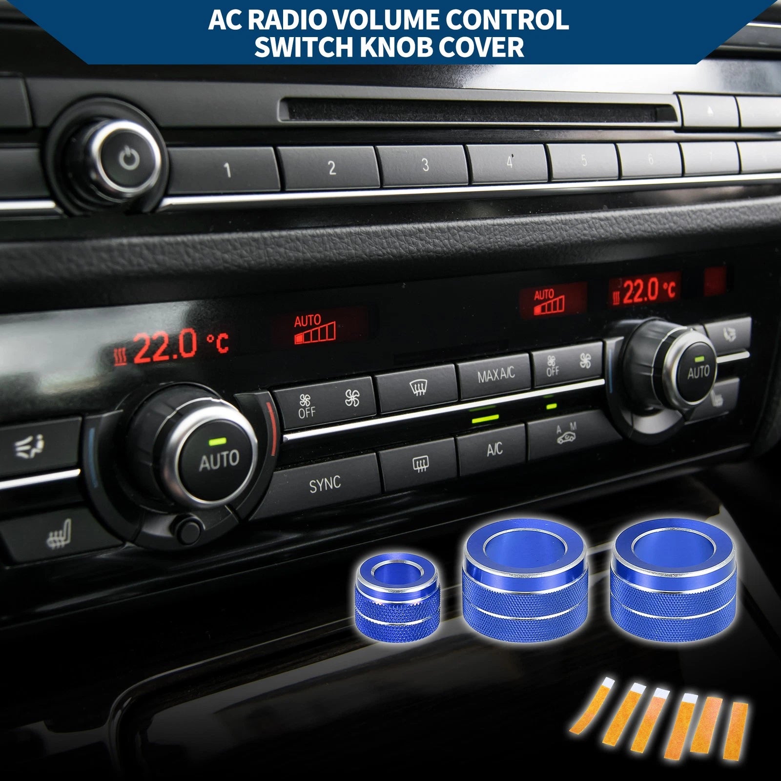AC Radio Volume Control Switch Knob Cover Ring for BMW F10 (2011–2016)