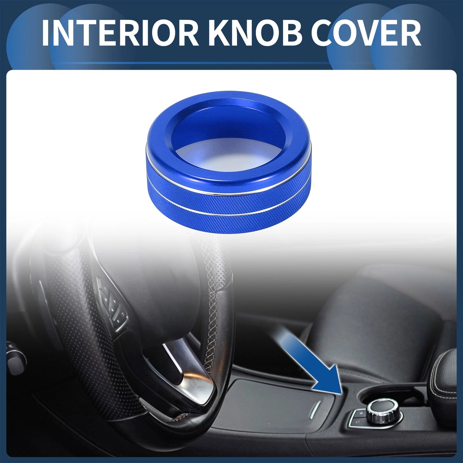 Center Console Media Knob Cover Replacement for Mercedes-Benz A B E GLK (2012–2015)