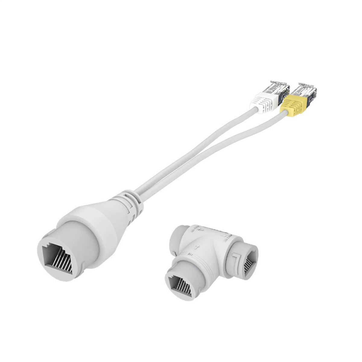 Set of 1 POE Splitter 2-in-1 RJ45 Connector for Network Cabling