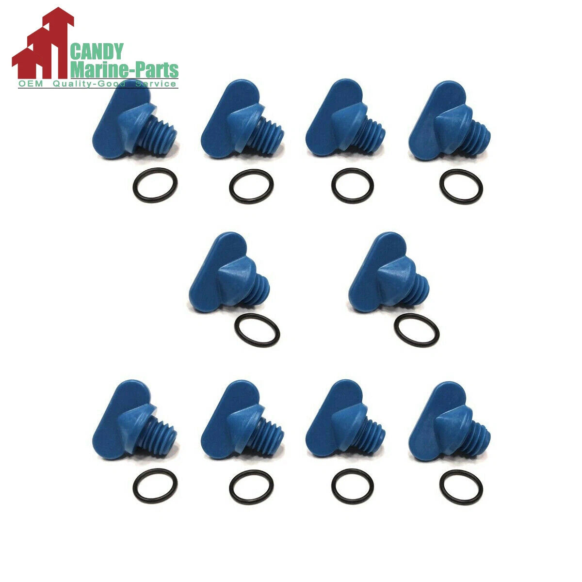 10pc Exhaust Manifold Drain Plug for Mercruiser (Replaces 806608A02, 8M0119211, 18-4226)