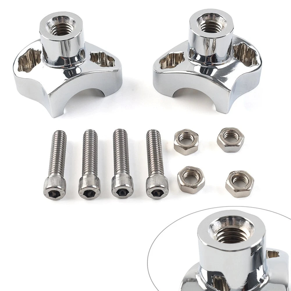 1.7 Tall Handlebar Risers For Harley Softail Dyna Street Bob