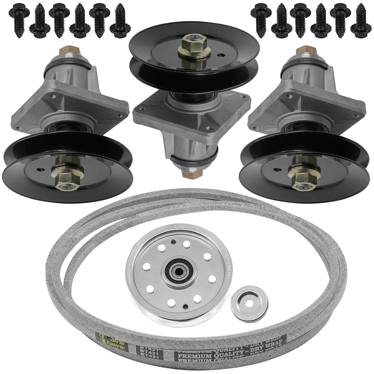 Deck Spindle with Pulley and Belt Replacement for MTD 46 inch (2000–2018)
