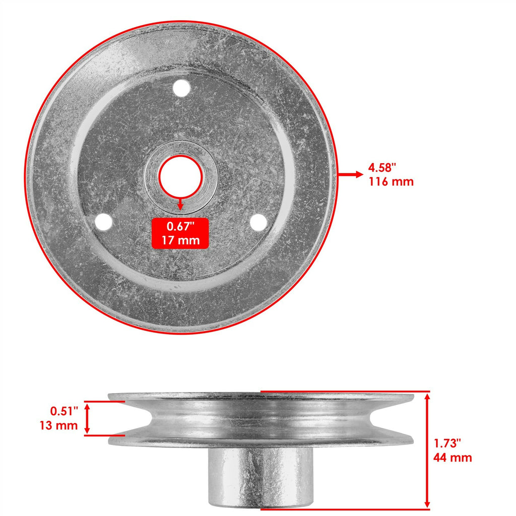 Spindle Deck Pulley Replacement for Toro Titan Z4800 Zero-Turn (2000–2009)