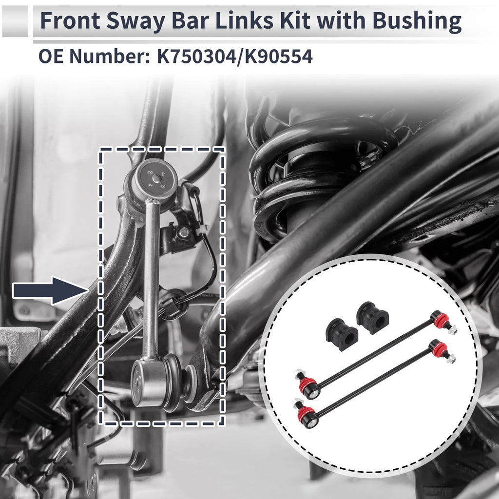 Front Stabilizer Bar Links with 2 Bushings for Honda Odyssey (1999–2004)