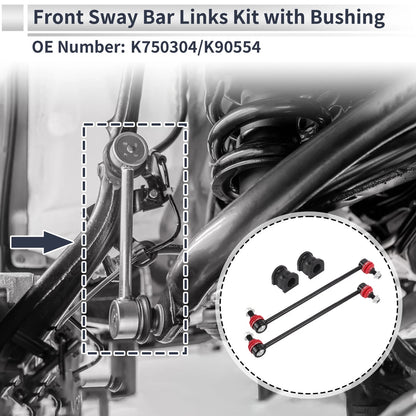 Front Stabilizer Bar Links with 2 Bushings for Honda Odyssey (1999–2004)