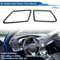 Air Conditioner Outlet Vent Trim Cover Frame for Mazda 3 (2010–2013) Black 2 Pcs