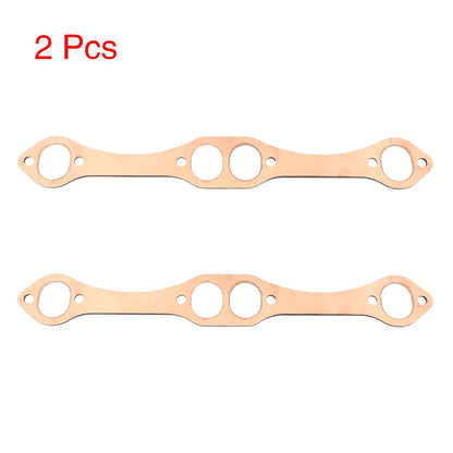 2 Piece Exhaust Manifold Gasket Replacement for Chevy 327 305 350 383 (1960–1970)