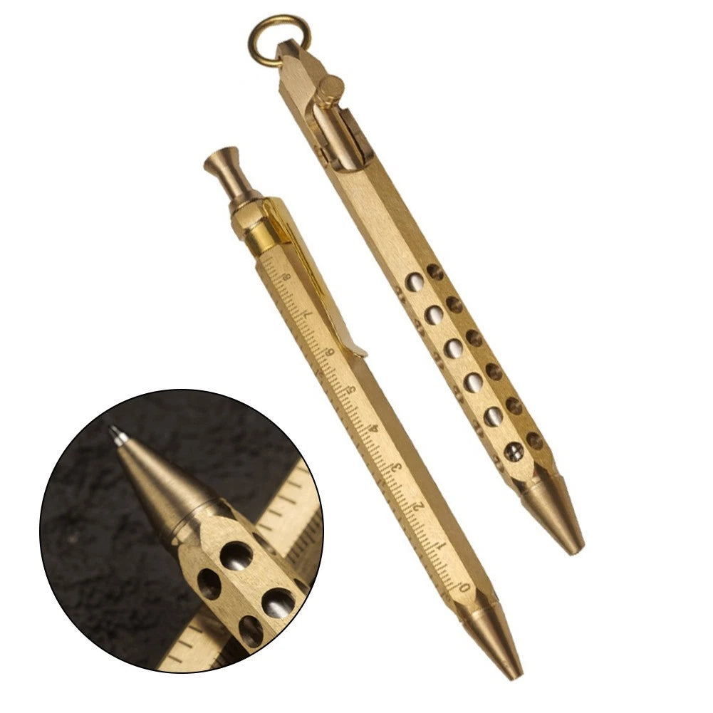 Brass Bolt Action Pen for Everyday Use - Elegant Extendable Design