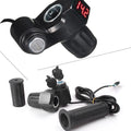 Throttle Grip Handlebar with LED Digital Meter for Scooter EBike (12V-99V)