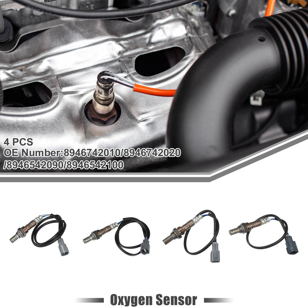 4 O2 Oxygen Sensors Upstream Front Rear Replacement for Toyota RAV4 (2001–2003)