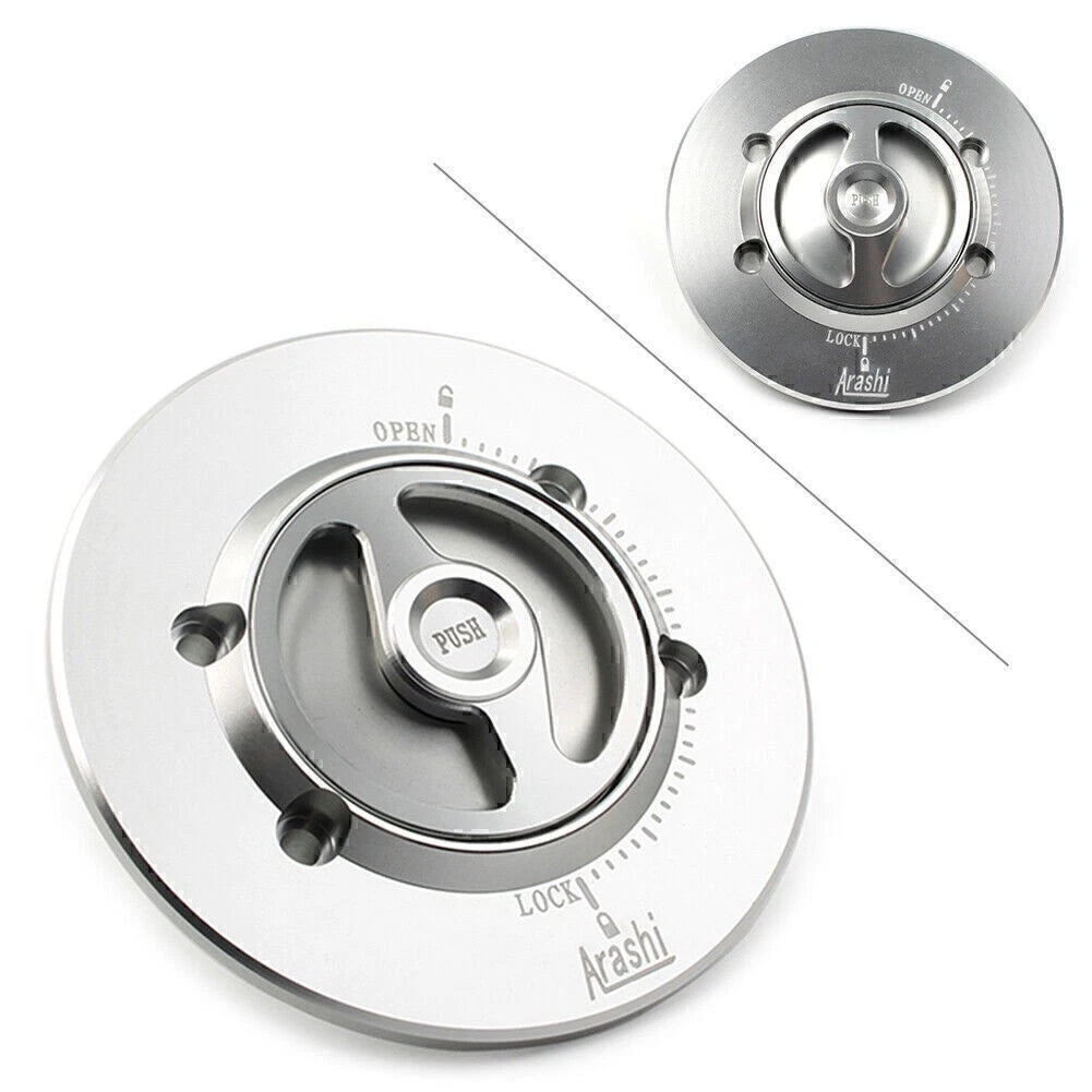 Fuel Tank Cap CNC Silver for BMW S1000RR (2010–2018), S1000R (2015–2018)