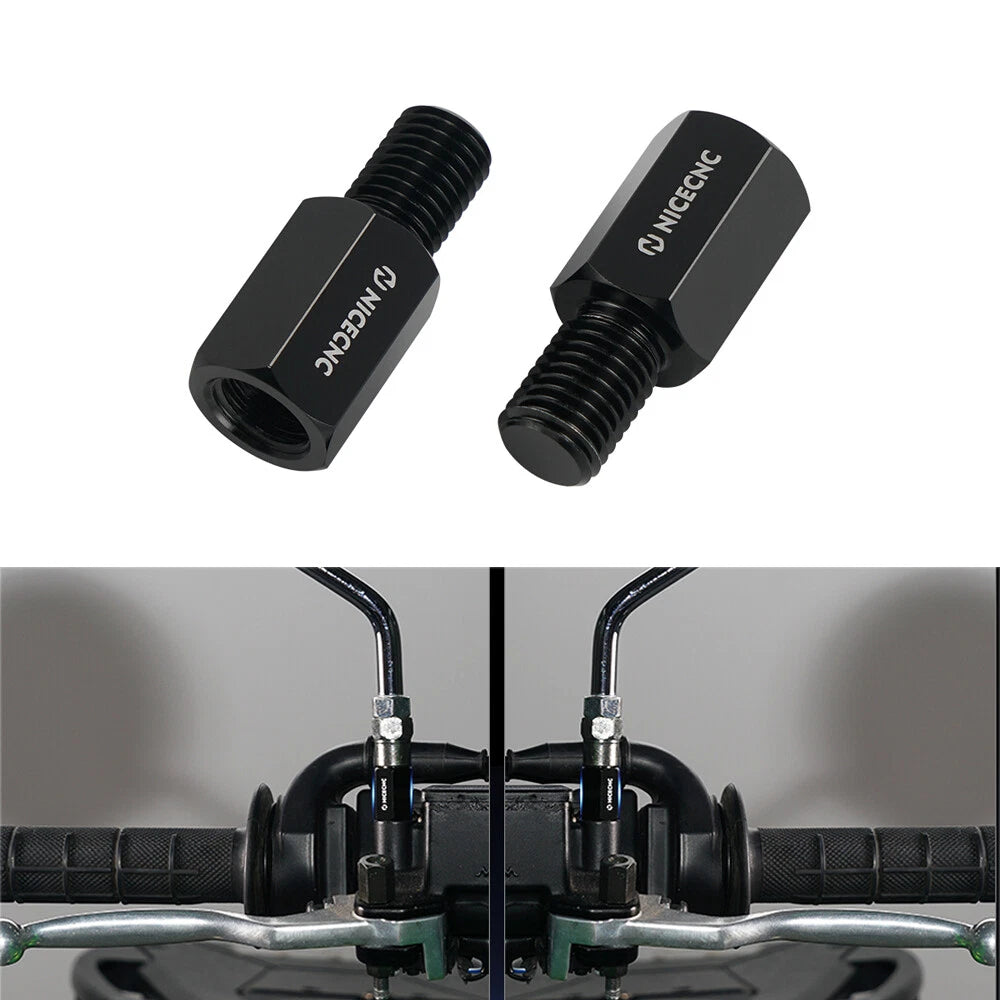 M10x1.25 20mm Mirror Extender Riser Bracket for Kawasaki KLR650 (2008–2024)