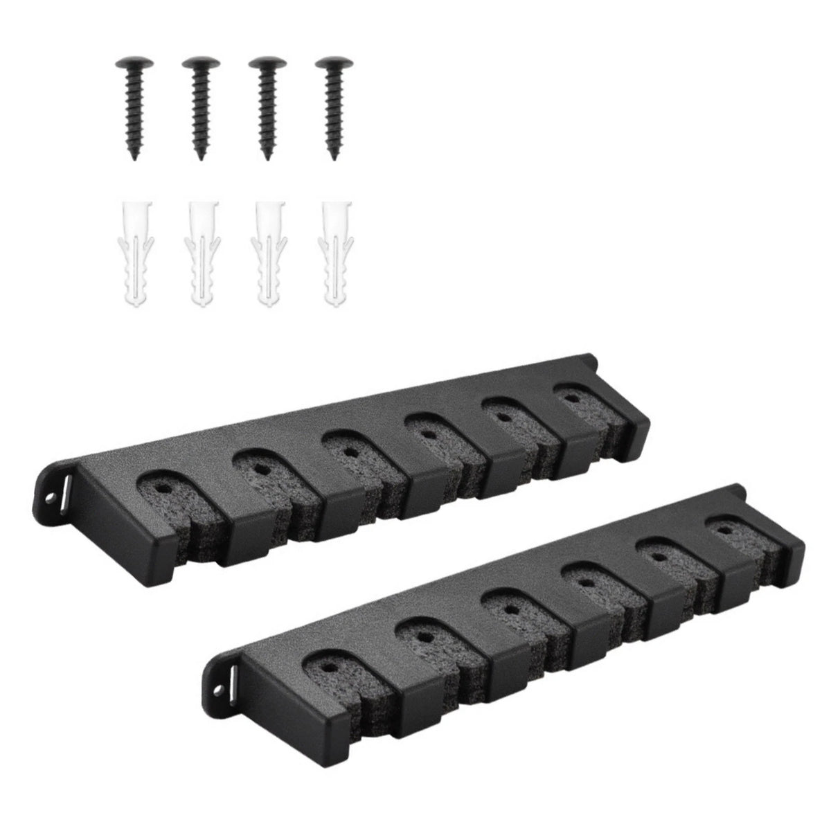 Set of 6 Fishing Rod Holders for Wall Mount Garage Organizer
