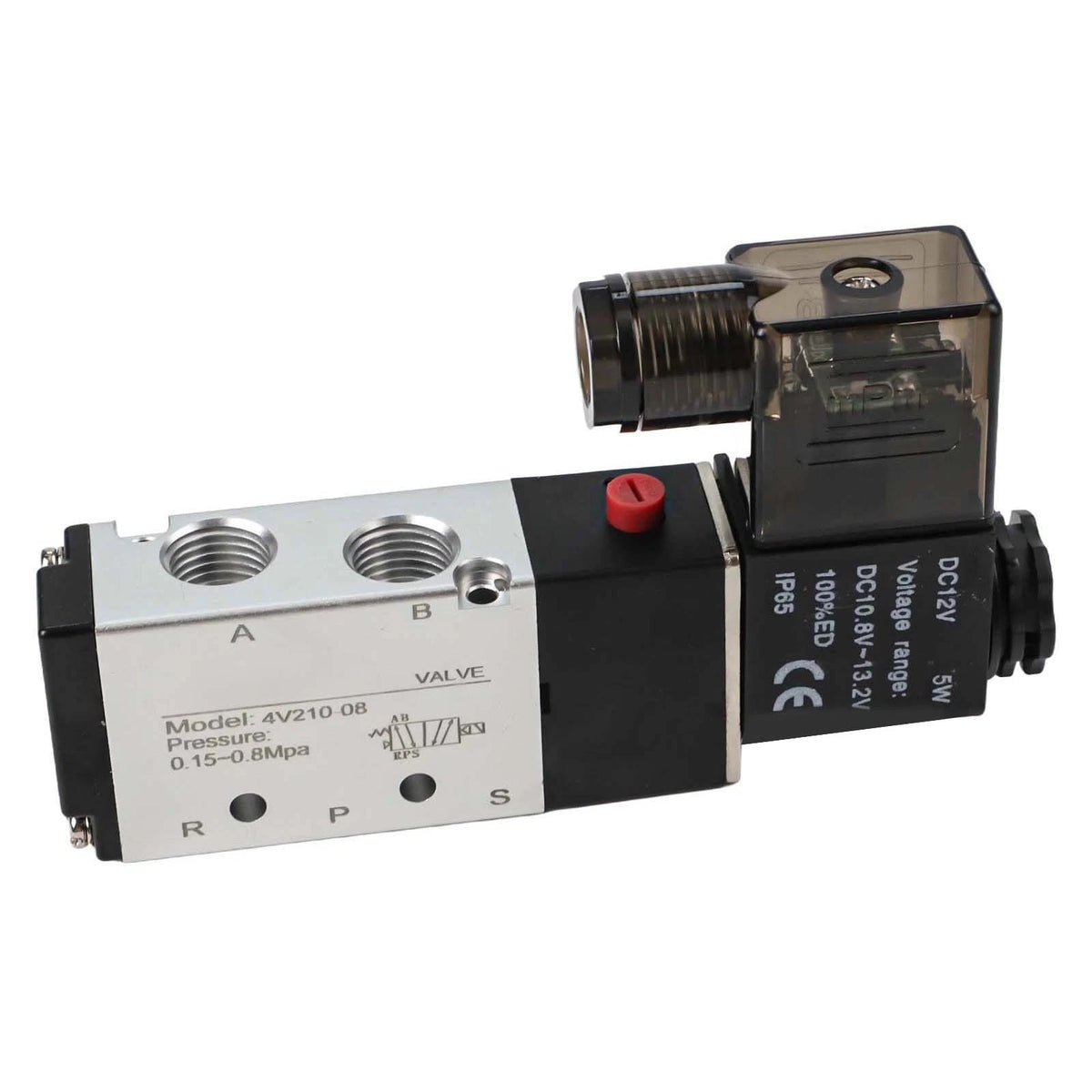 5 Port 2 Position Solenoid Valve 4V21008 DC 12V for Air Systems