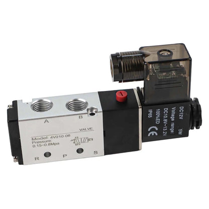 5 Port 2 Position Solenoid Valve 4V21008 DC 12V for Air Systems