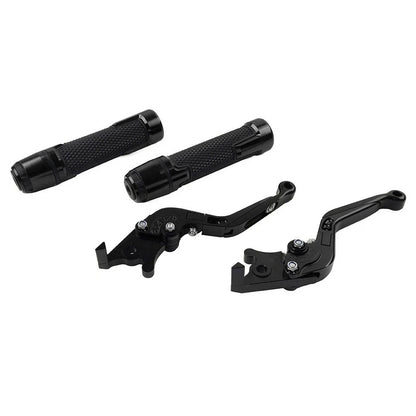 Folding Extendable Brake Clutch Levers for Suzuki DL1000 (2002–2023) Black