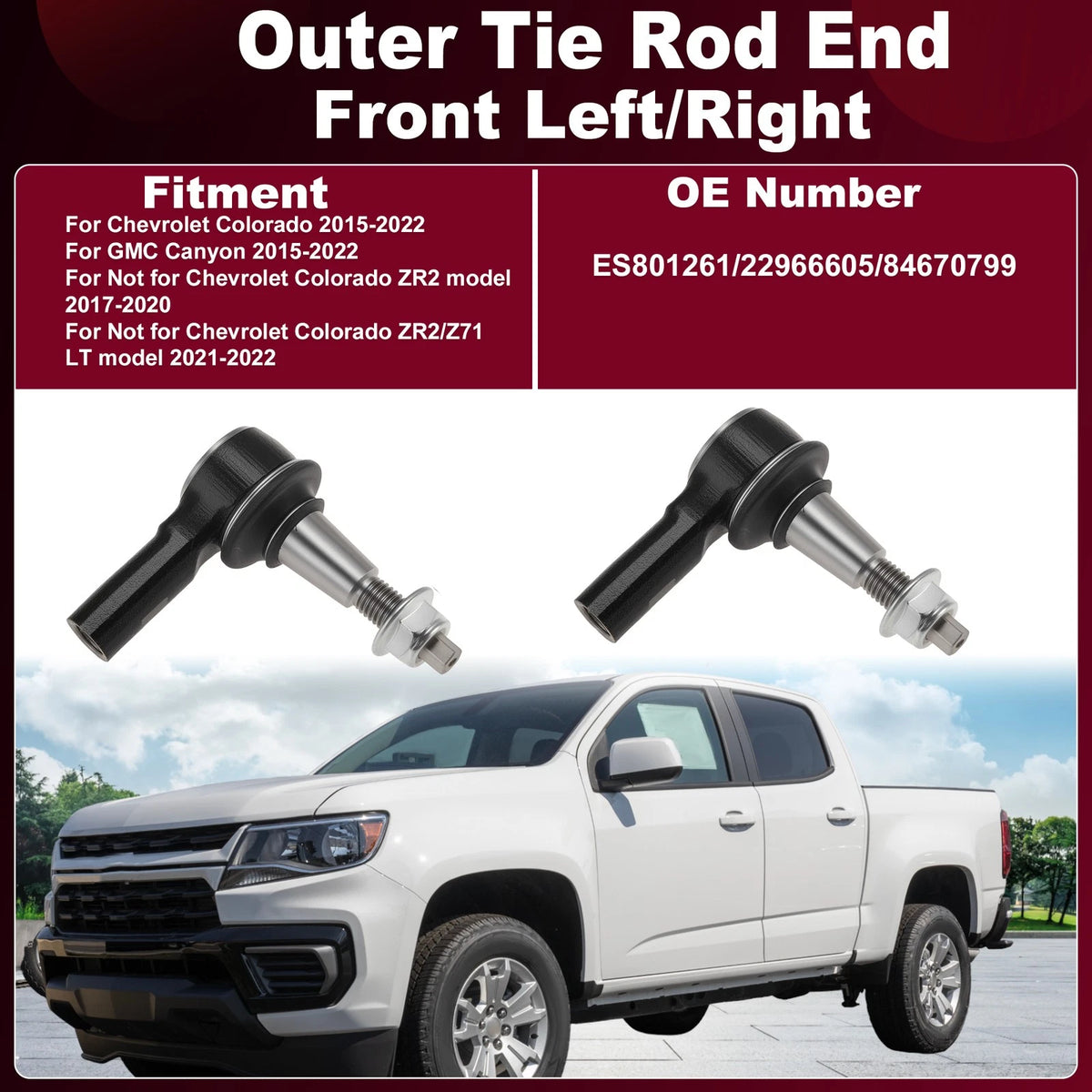 Outer Tie Rod Ends for Chevrolet Colorado (2015–2022) ES801261