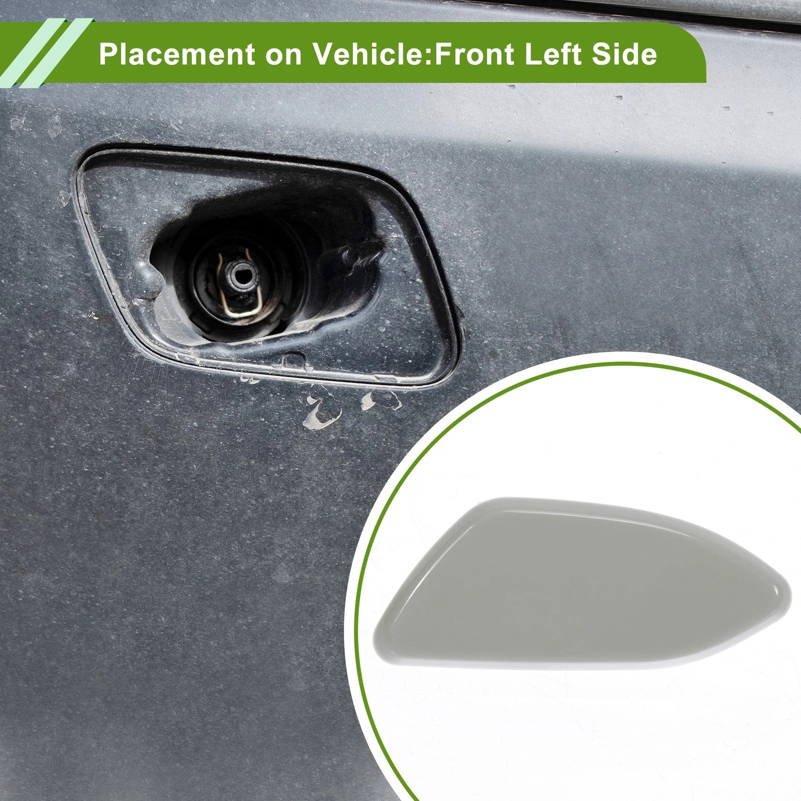 Front Left Washer Nozzle Cover Unpainted for Toyota RAV4 (2010–2012)