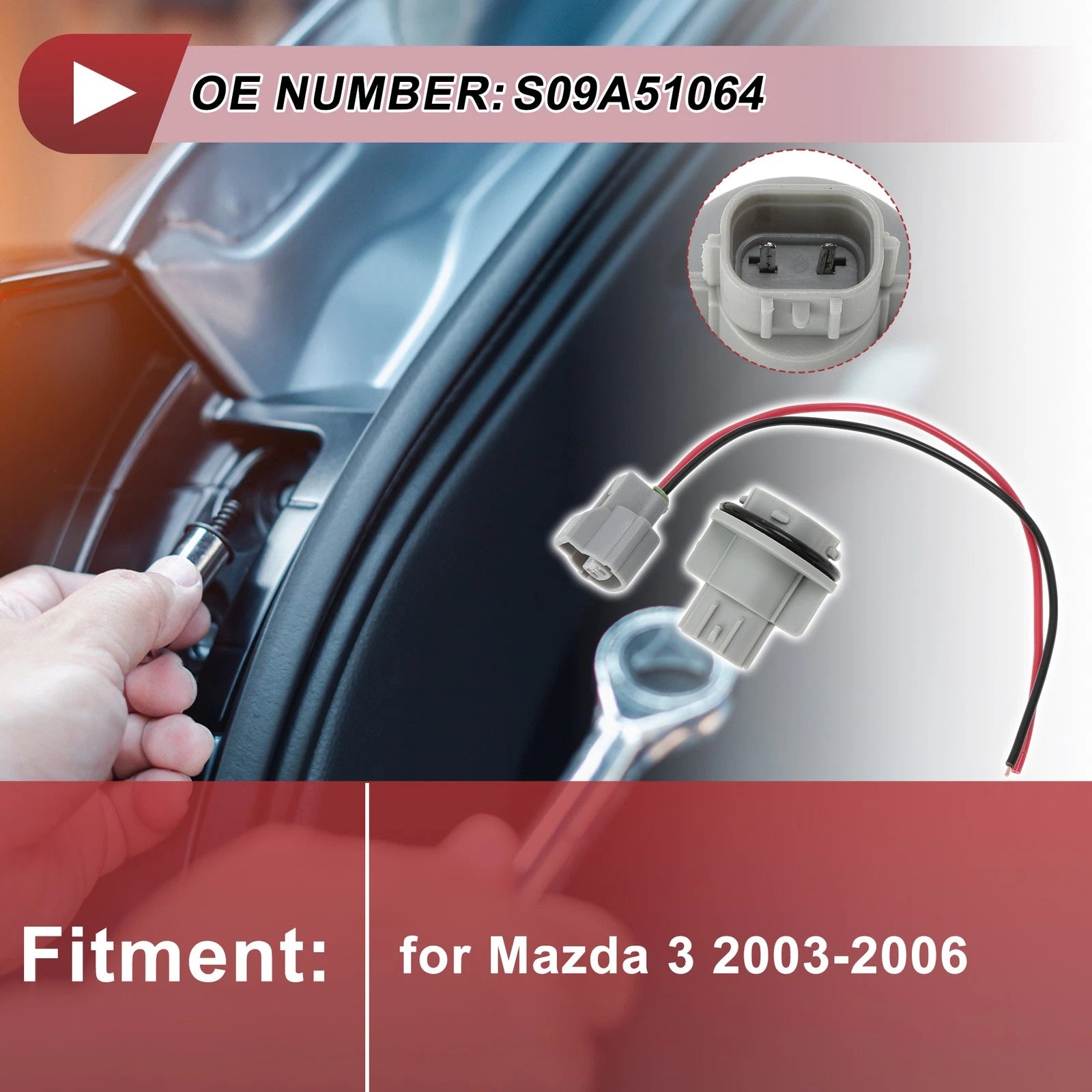Turn Signal Light Socket Wiring Replacement for Mazda 3 (2003–2006)
