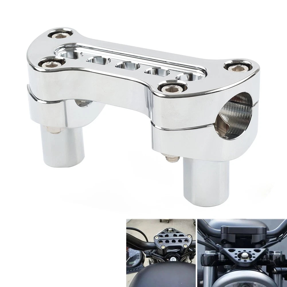2" Straight Handlebar Riser Top Clamp for Harley Dyna Touring Road Glide Chrome