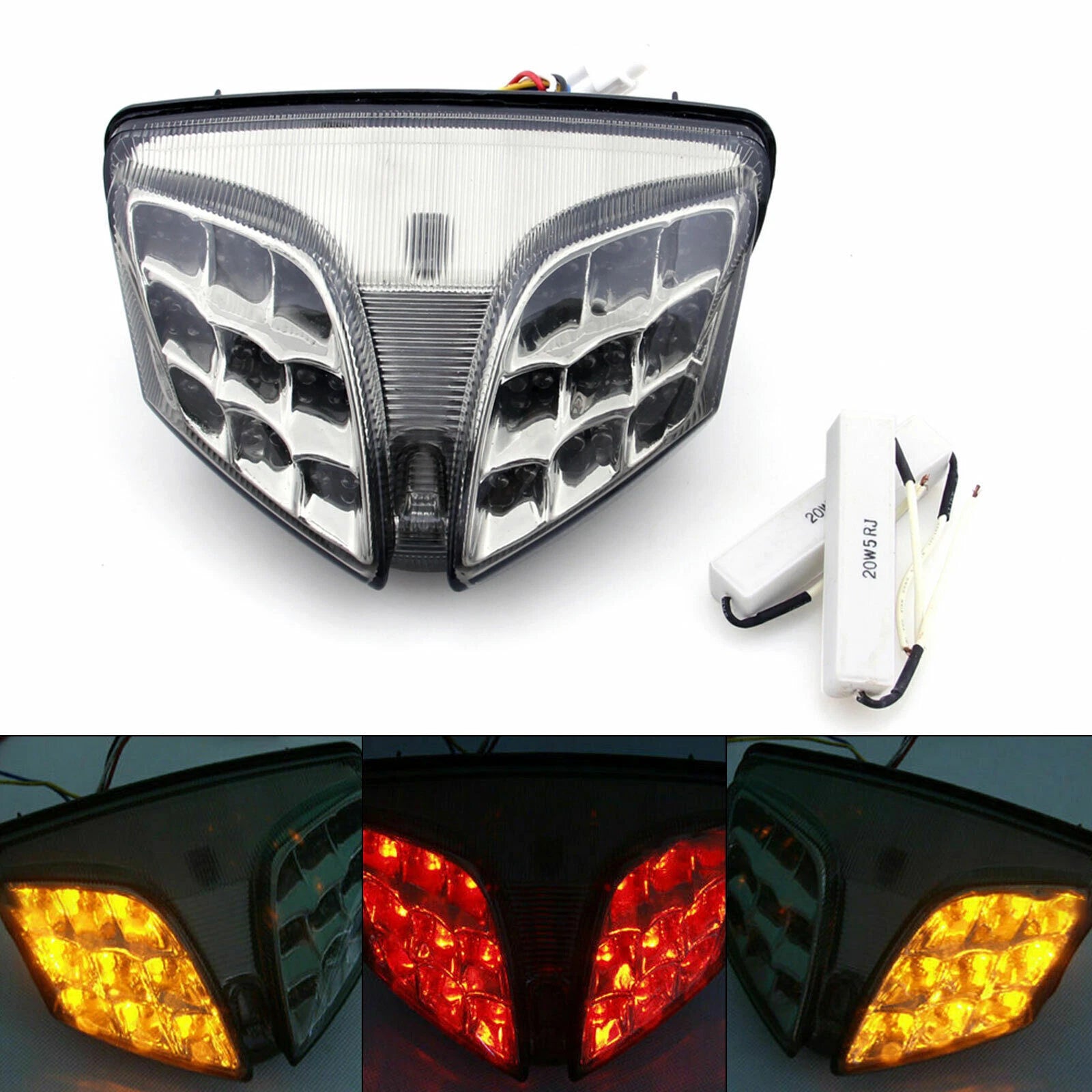 Integrated LED TailLight Turn Signals for Suzuki GSX-R 600/750, GSX-R 1000, SV650