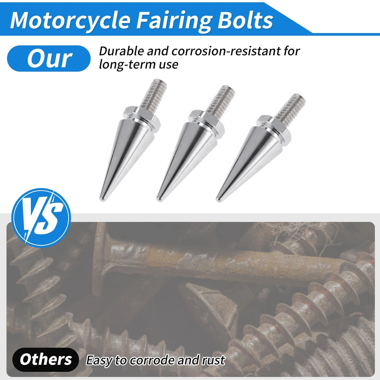 Windshield Bolts for Harley Davidson Street Glide (1996–2013) Electroplated