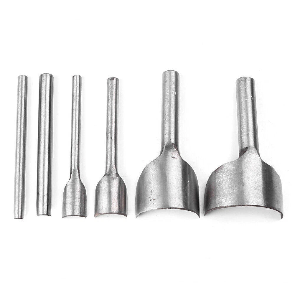 Leather Craft Half-Round Cutter Punch Tool for DIY Projects (5-50MM)