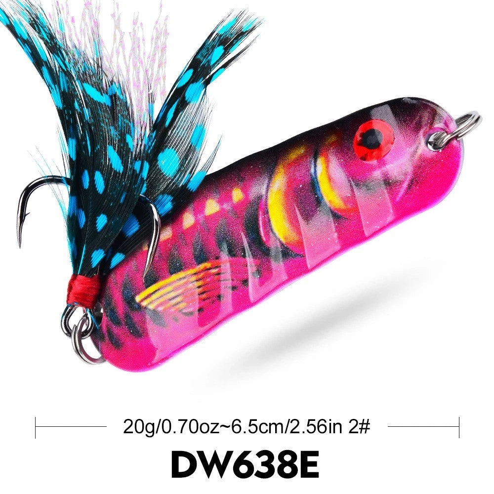 6.5cm Metal Spoon Lure 20g with #2 Treble Hook