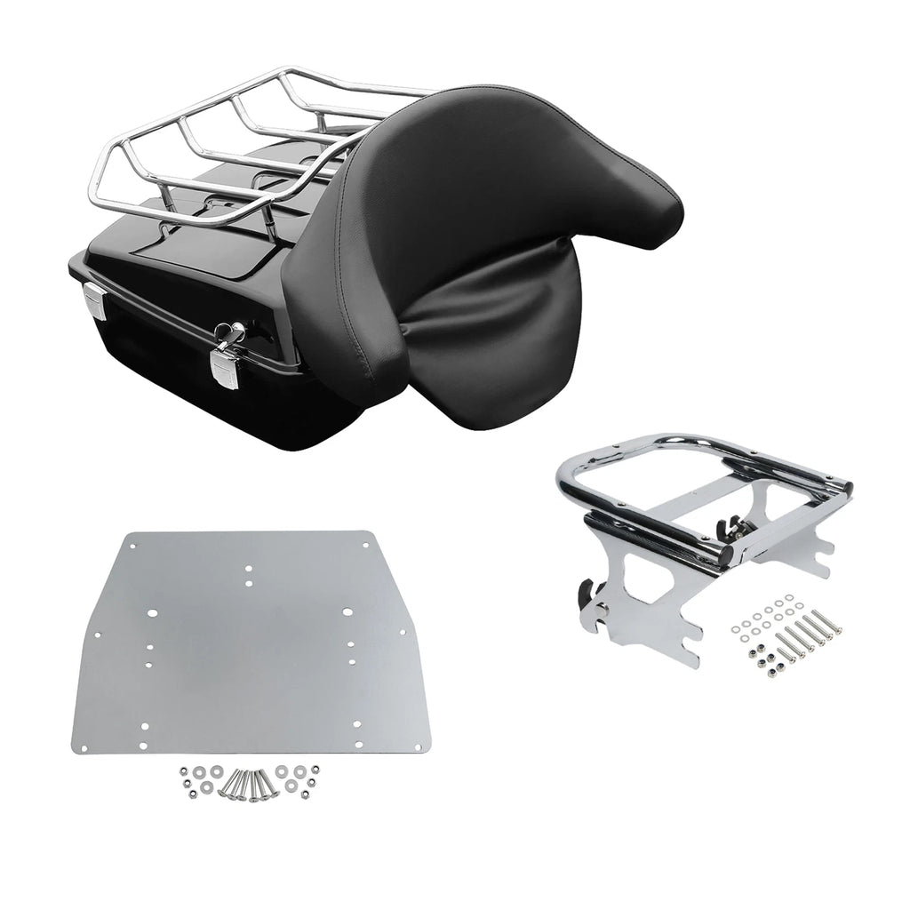 Chopped Trunk Backrest Mount Rack Base Plate for Harley Touring (1997–2008)