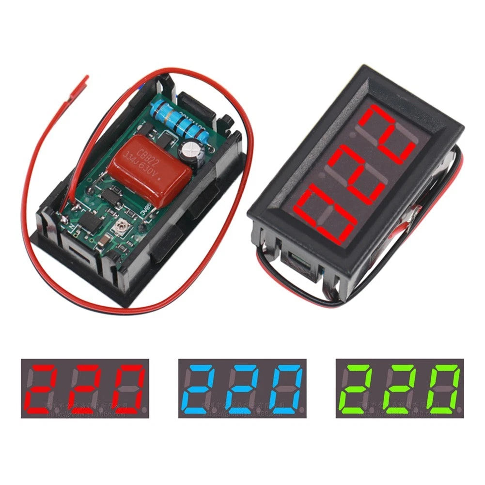LED Digital AC Voltage Meter for AC220V 70V–500V