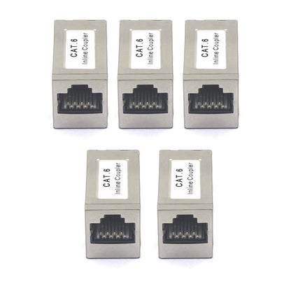 5X RJ45 Cat6 PoE Shielded Ethernet Coupler for