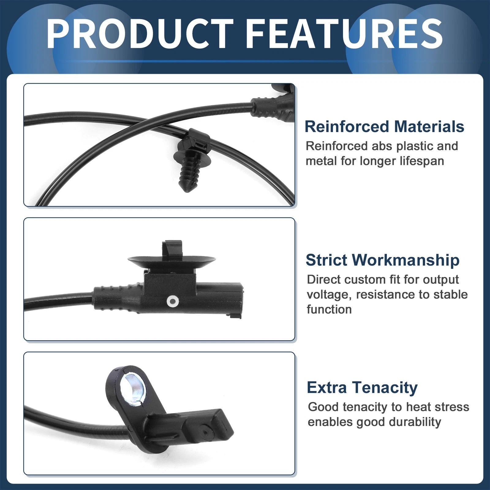 ABS Wheel Speed Sensor for Dodge Dart Rear (2014–2016) Replacement
