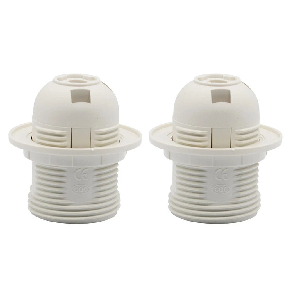 E27 Lamp Holders 2X with Internal Screw Terminals for Easy Installation