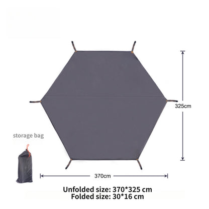 Hexagonal Ground Sheet Tent Footprint Pad Waterproof Lightweight